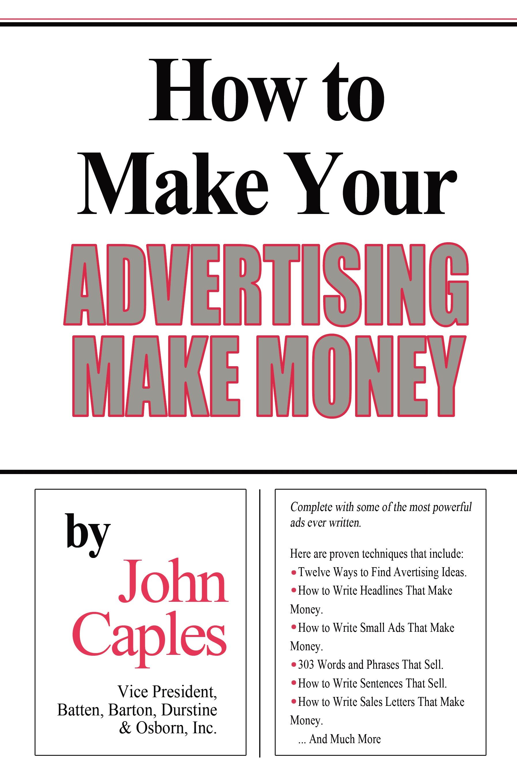 Vorderes Coverbild How to Make Your Advertising Make Money