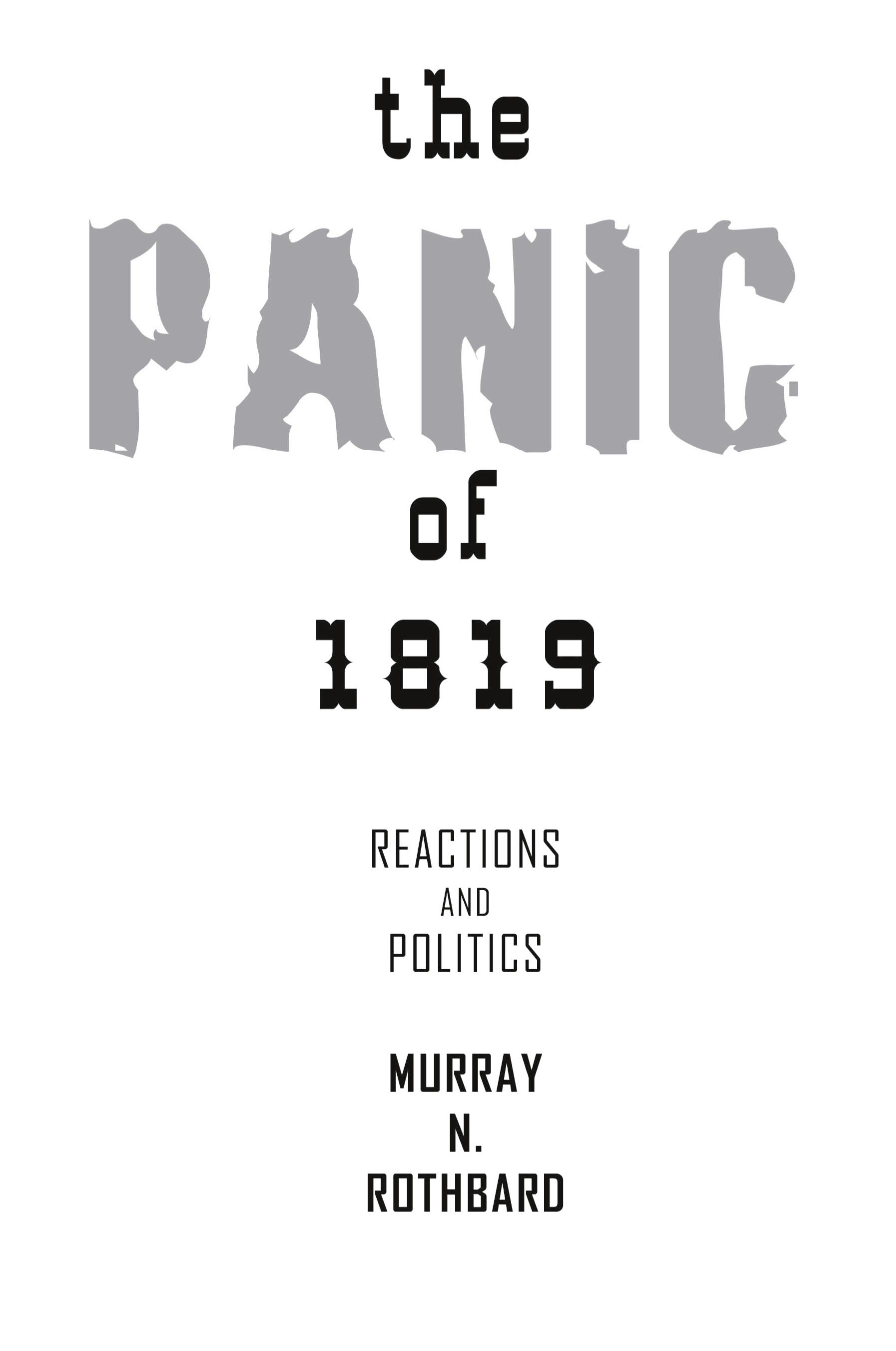 Vorderes Coverbild The Panic of 1819