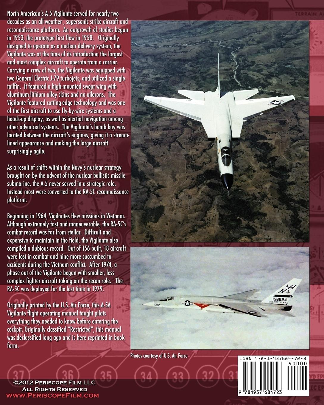 Rückseitencover A-5 Vigilante Pilot's Flight Operating Instructions