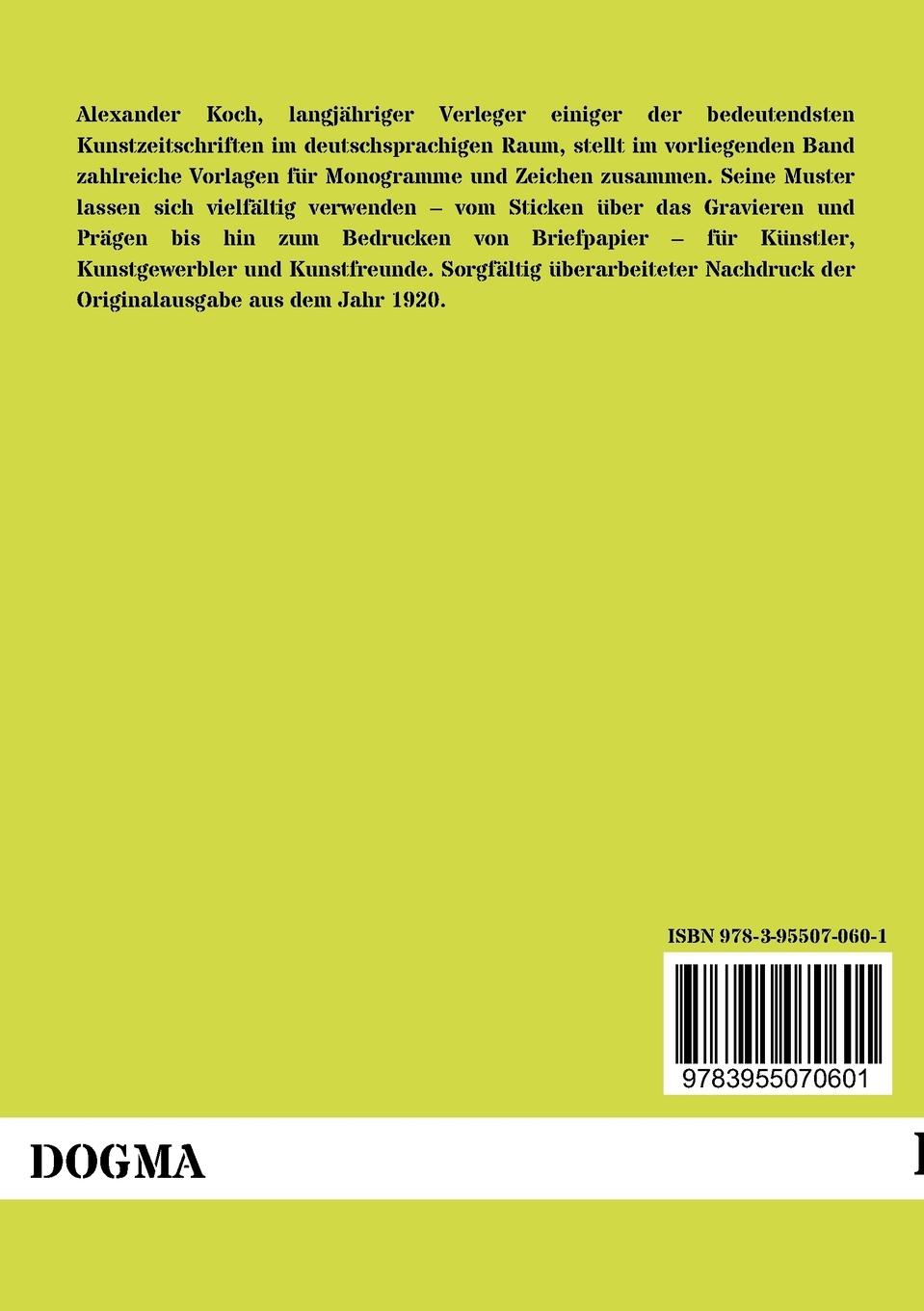 Rückseitencover 600 Monogramme und Zeichen