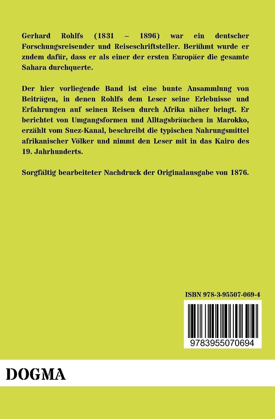 Rückseitencover Beiträge zur Entdeckung und Erforschung Afrikas