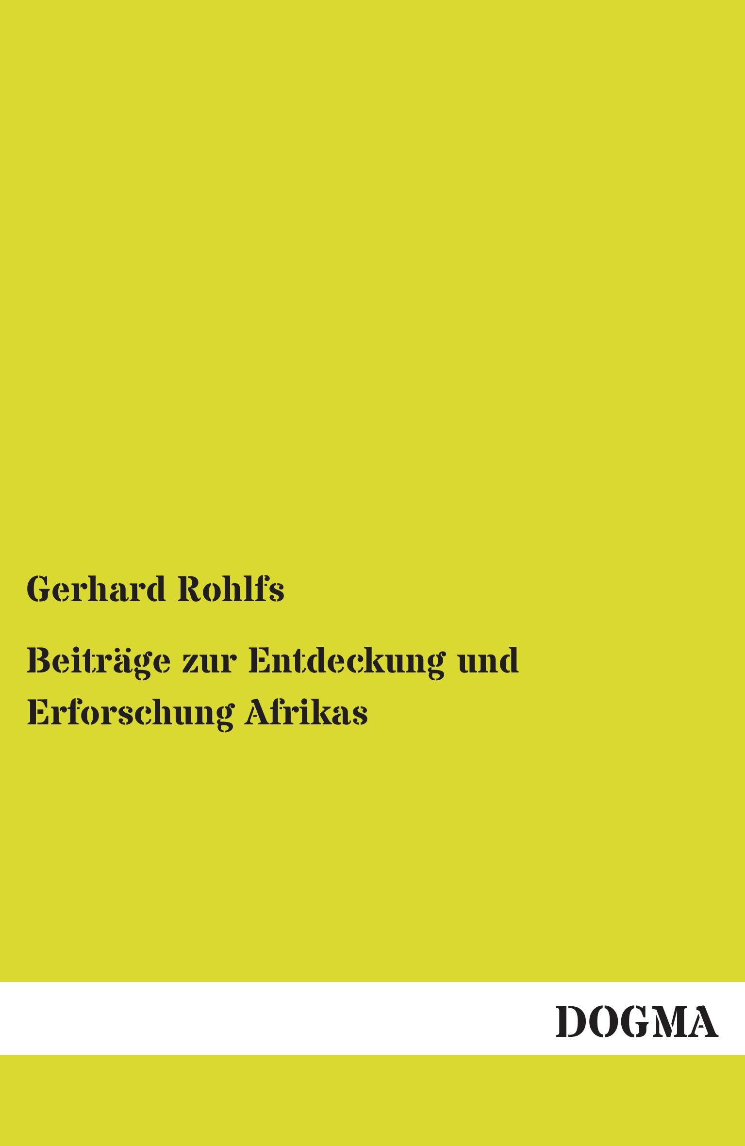 Vorderes Coverbild Beiträge zur Entdeckung und Erforschung Afrikas