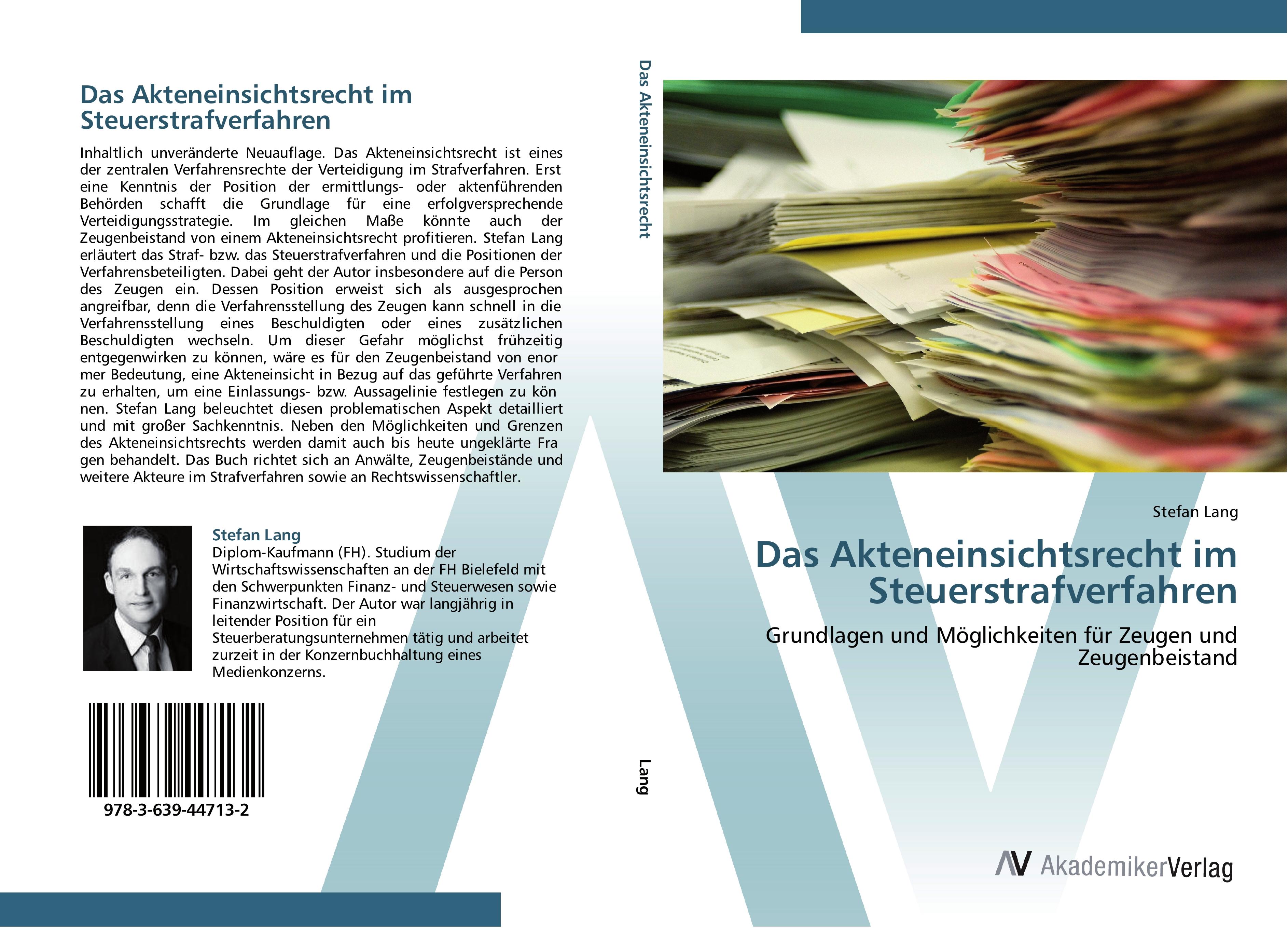 Vorderes Coverbild Das Akteneinsichtsrecht im Steuerstrafverfahren