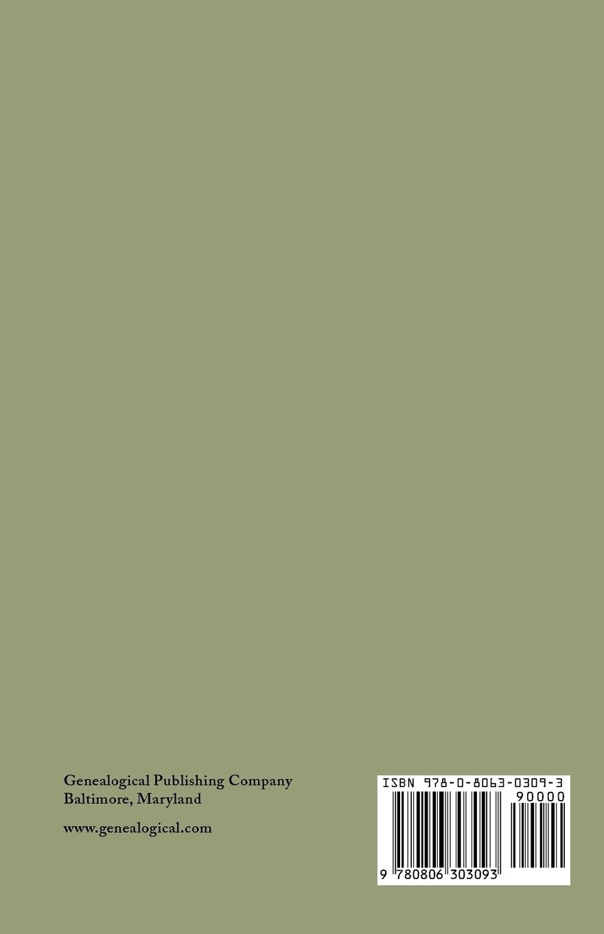 Rückseitencover Genealogical Dictionary of the First Settlers of New England, Showing Three Generations of Those Who Came Before May, 1692. in Four Volumes. Volume I