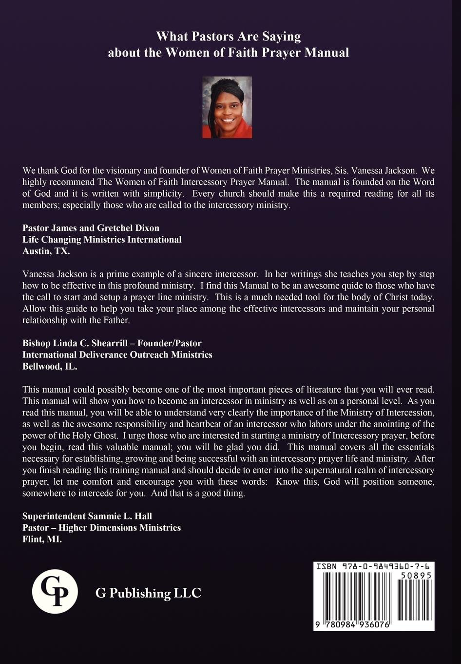 Rückseitencover Women of Faith Intercessory Prayer Manual: A Guide to Starting an Intercessory Prayer Line