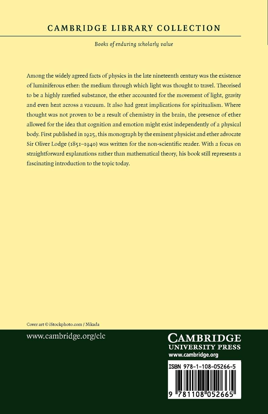 Rückseitencover Ether and Reality