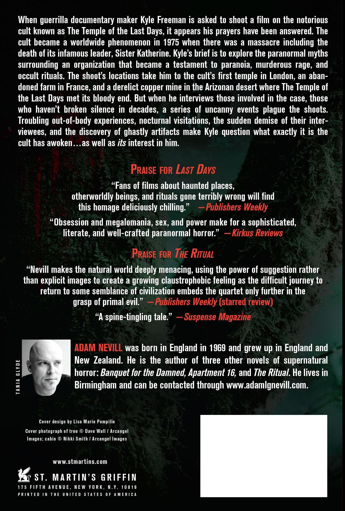 Rückseitencover Last Days