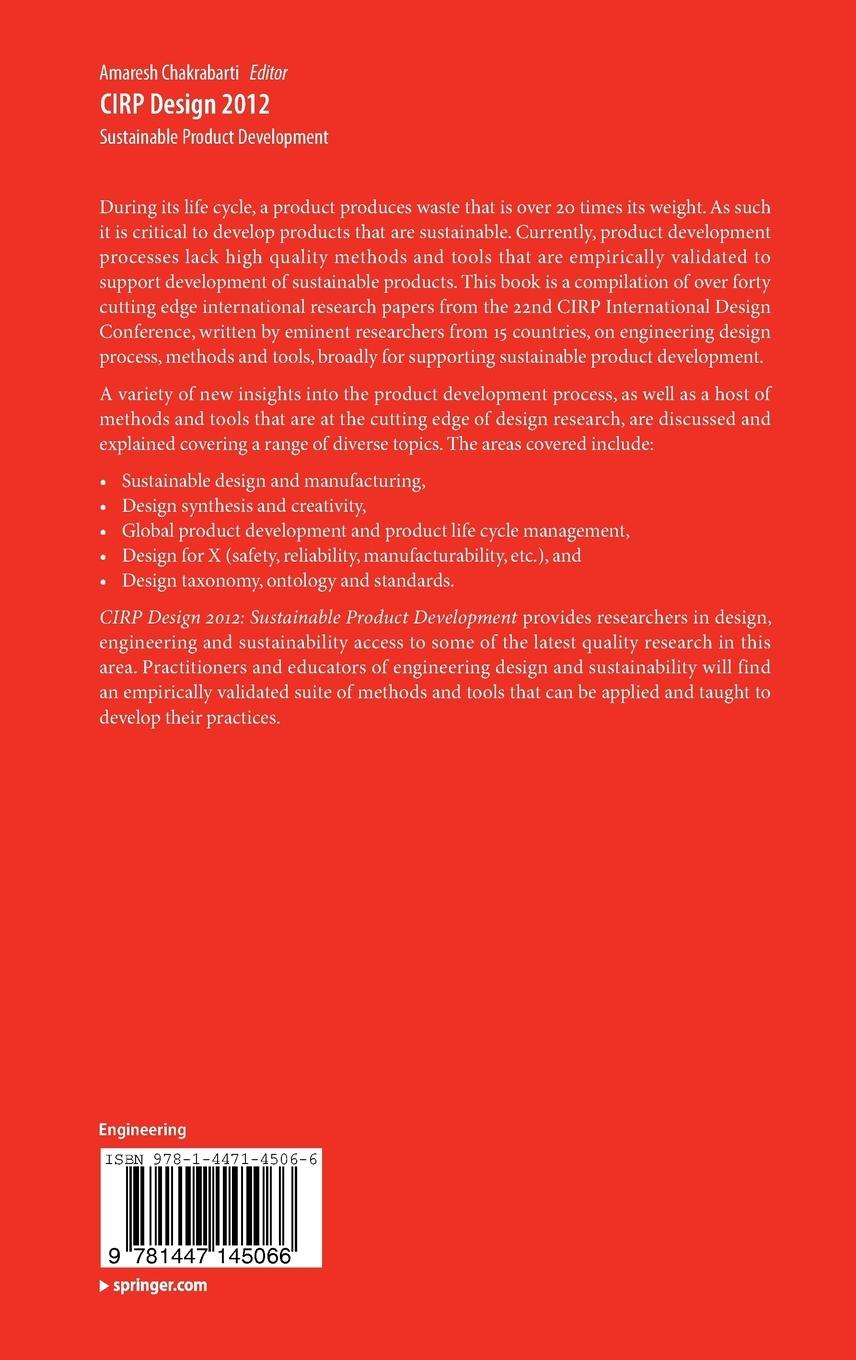 Rückseitencover CIRP Design 2012