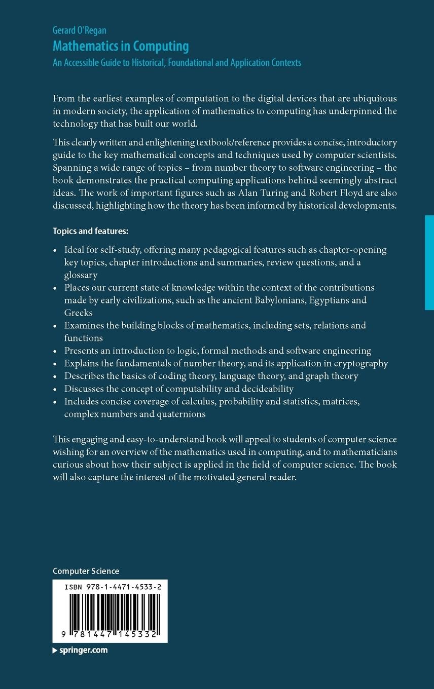 Rückseitencover Mathematics in Computing