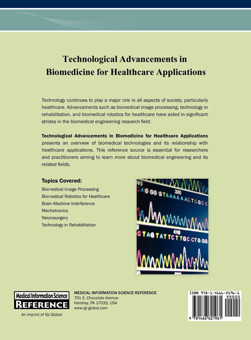 Rückseitencover Technological Advancements in Biomedicine for Healthcare Applications