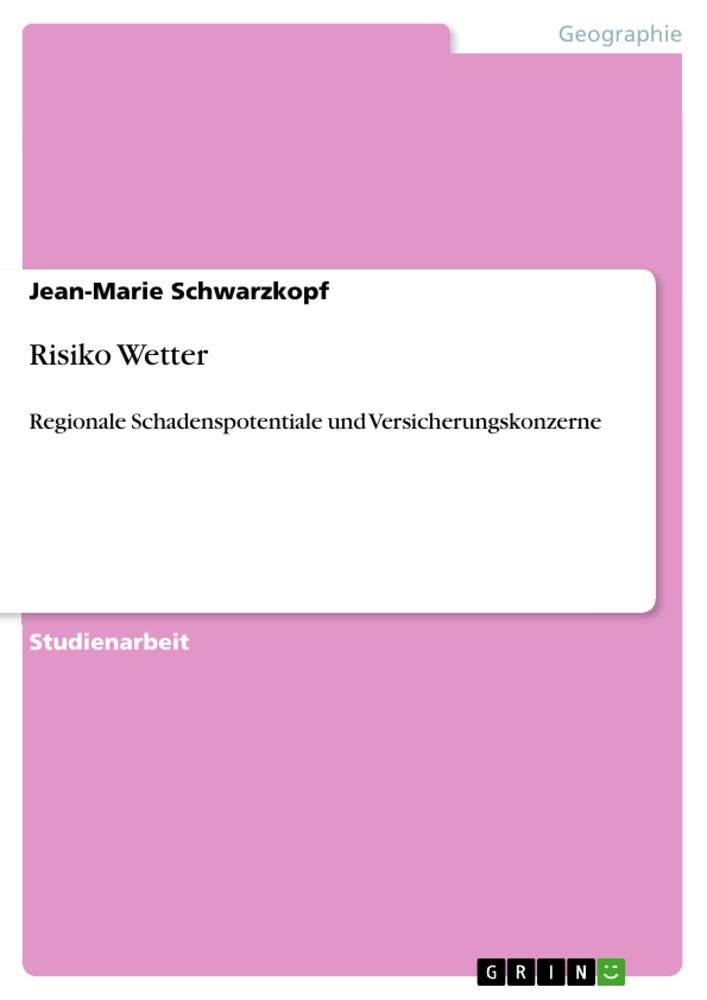 Vorderes Coverbild Risiko Wetter