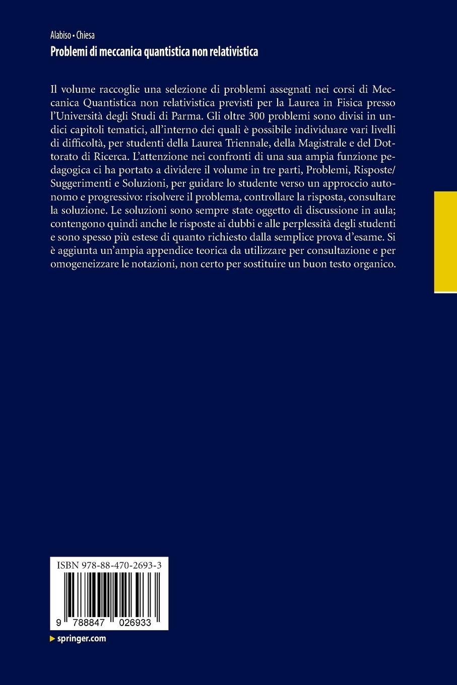 Rückseitencover Problemi di meccanica quantistica non relativistica