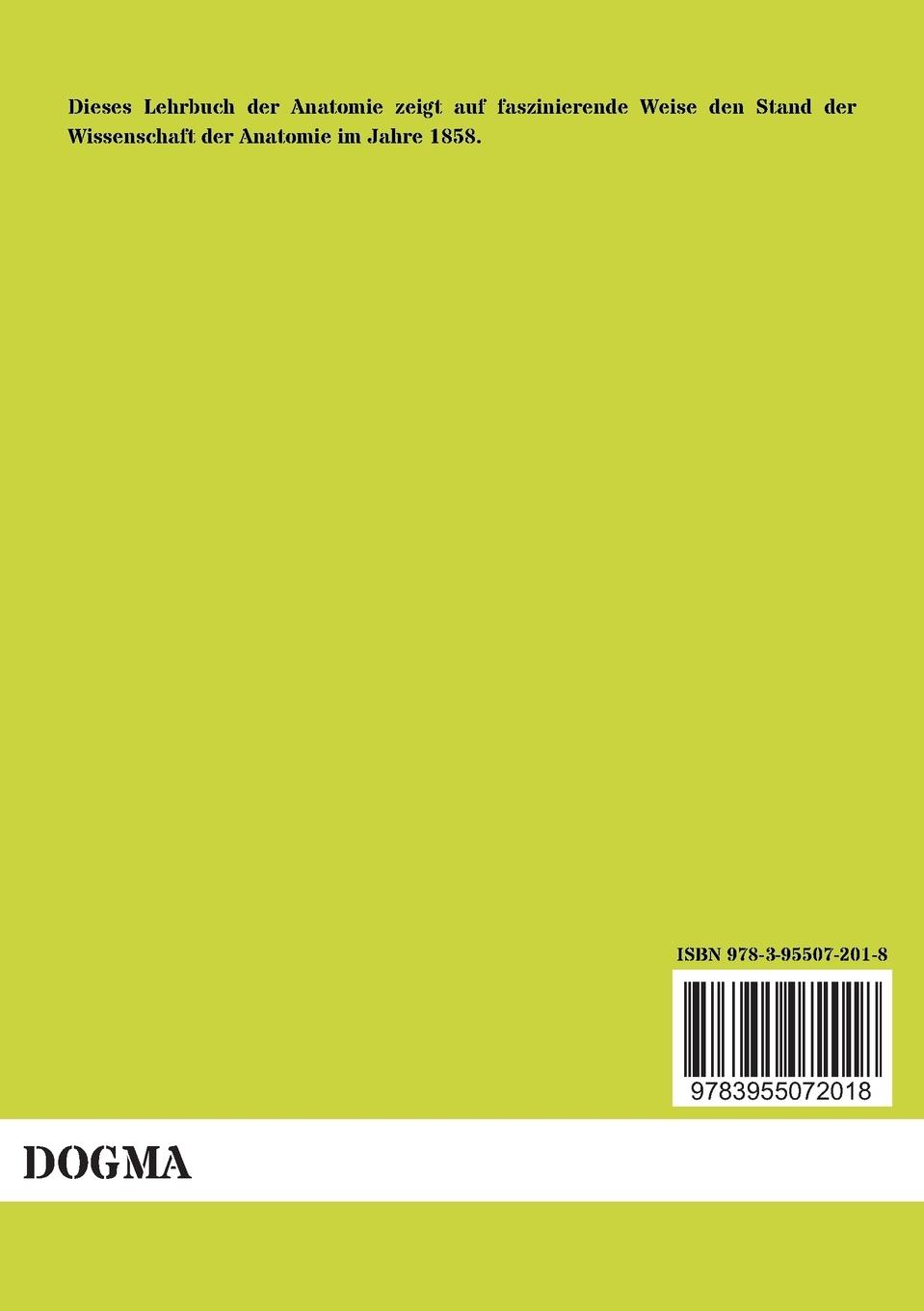 Rückseitencover Lehre der Anatomie (1858)