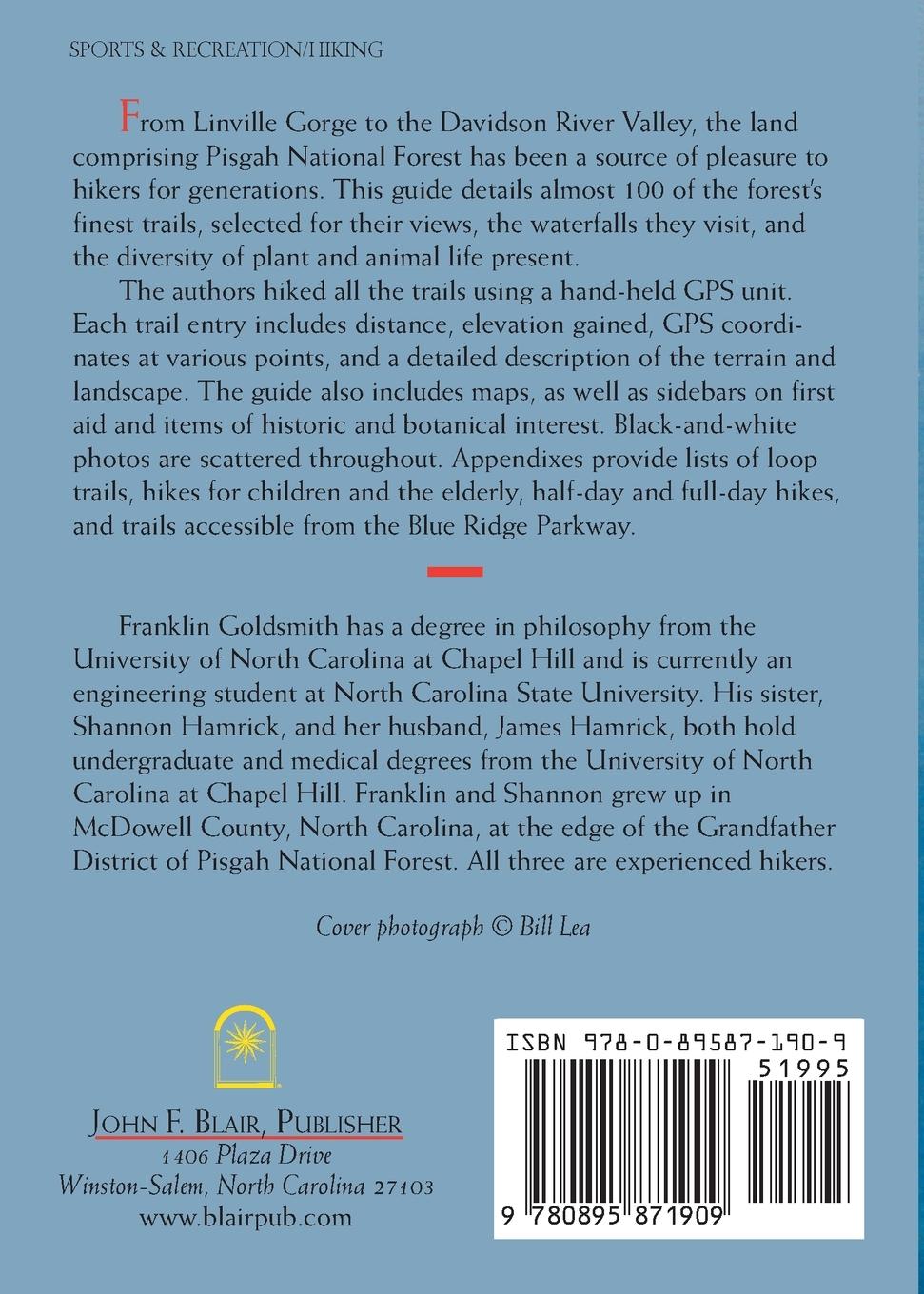 Rückseitencover The Best Hikes of Pisgah National Forest