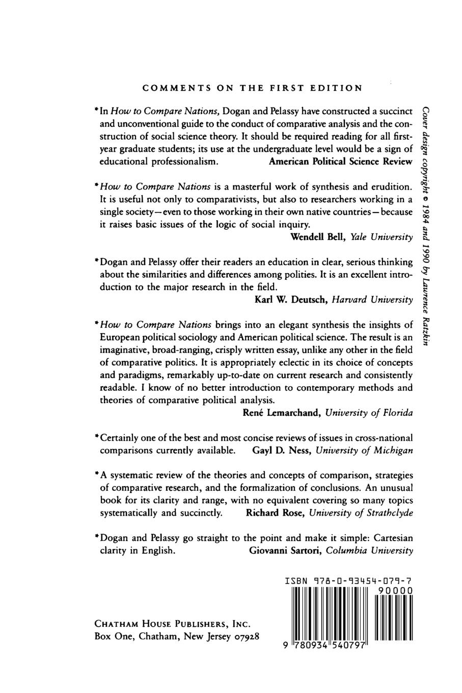 Rückseitencover How to Compare Nations