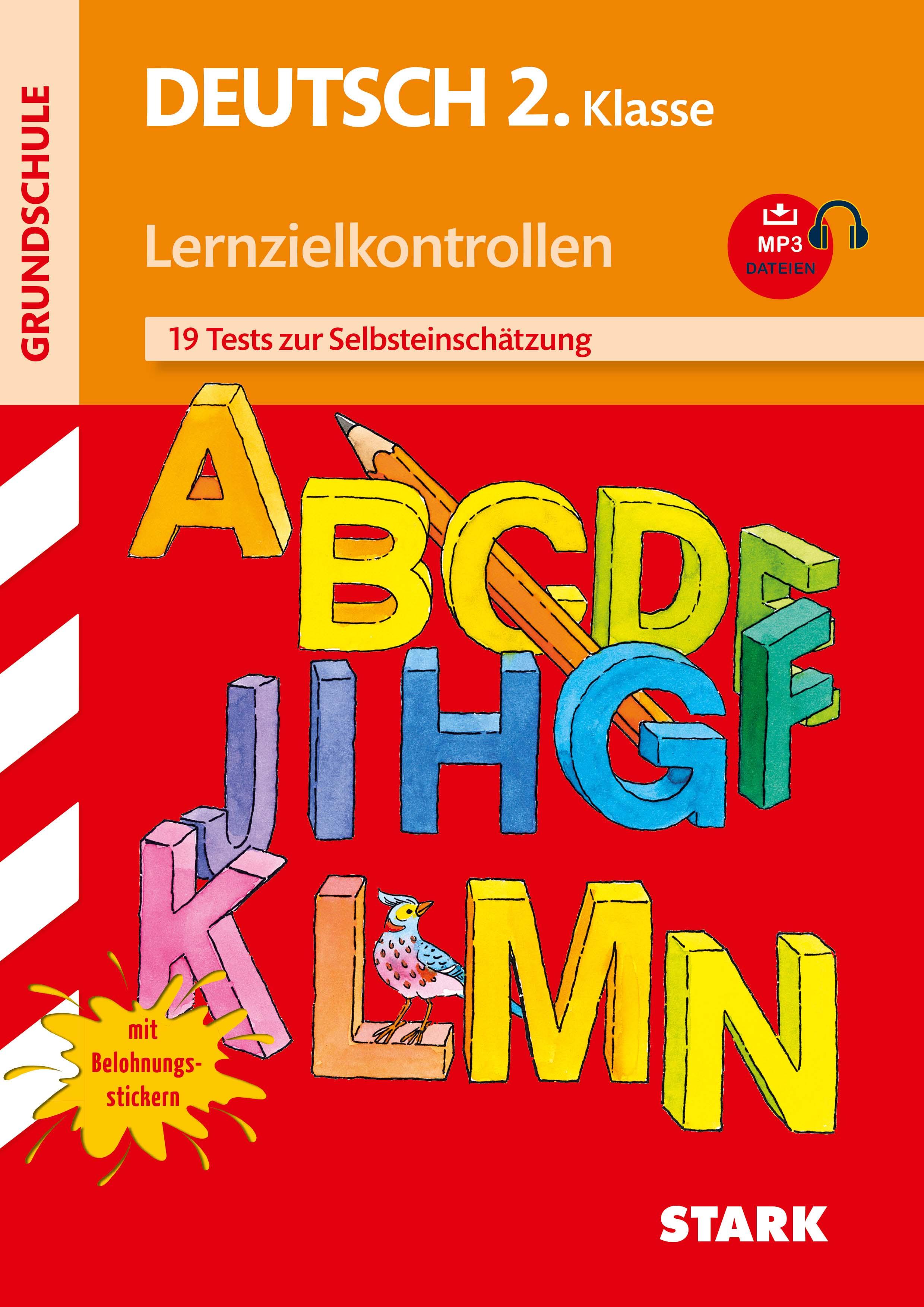 Vorderes Coverbild Deutsch 2. Klasse Lernzielkontrolle Training Grundschule