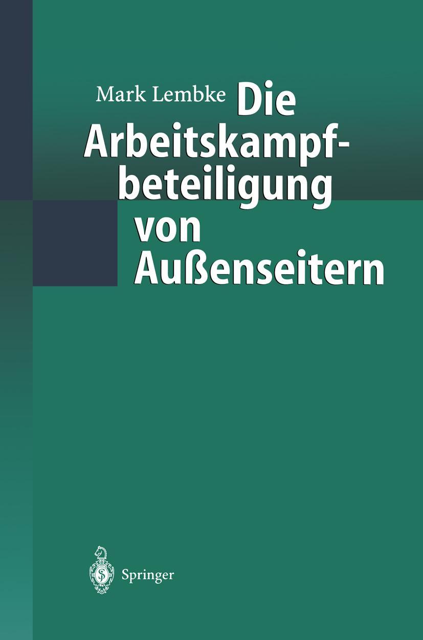Vorderes Coverbild Die Arbeitskampfbeteiligung von Außenseitern