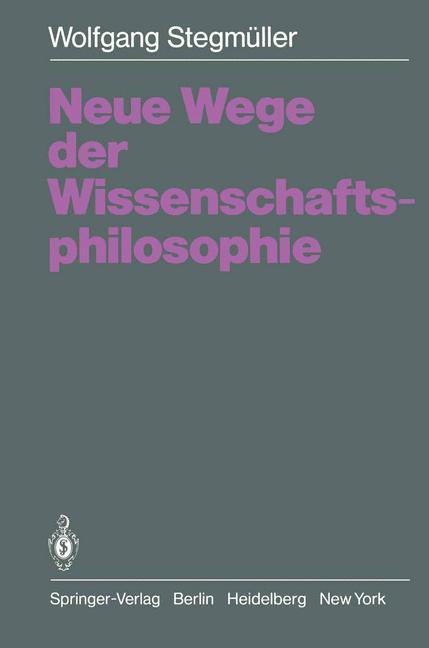 Vorderes Coverbild Neue Wege der Wissenschaftsphilosophie