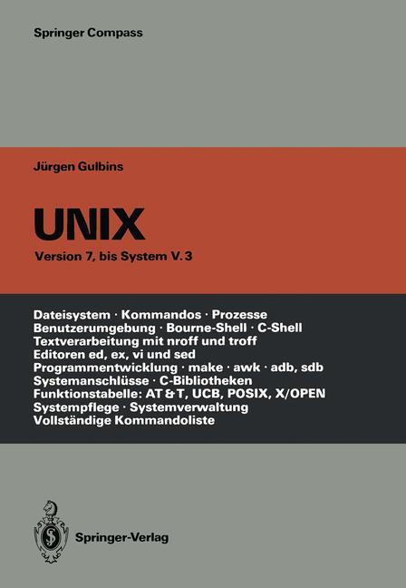 Vorderes Coverbild UNIX