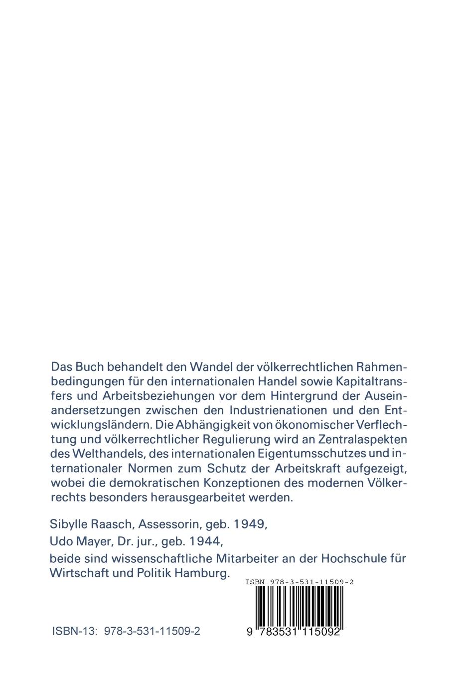 Rückseitencover Internationales Recht der Arbeit und Wirtschaft