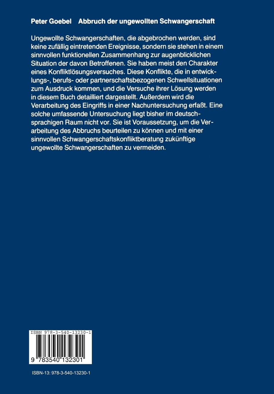 Rückseitencover Abbruch der ungewollten Schwangerschaft