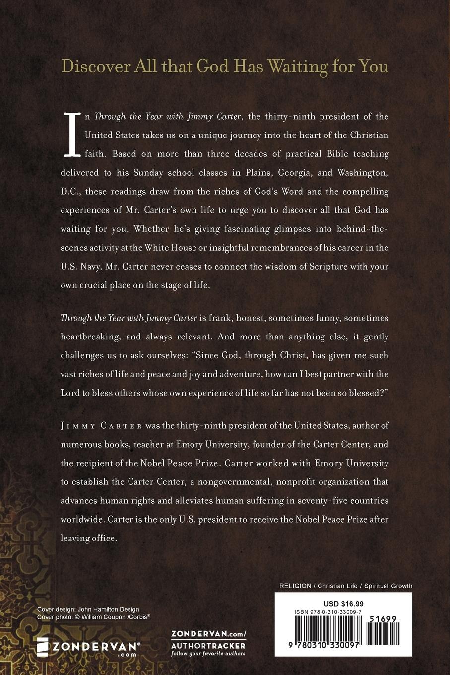 Rückseitencover The Through the Year with Jimmy Carter