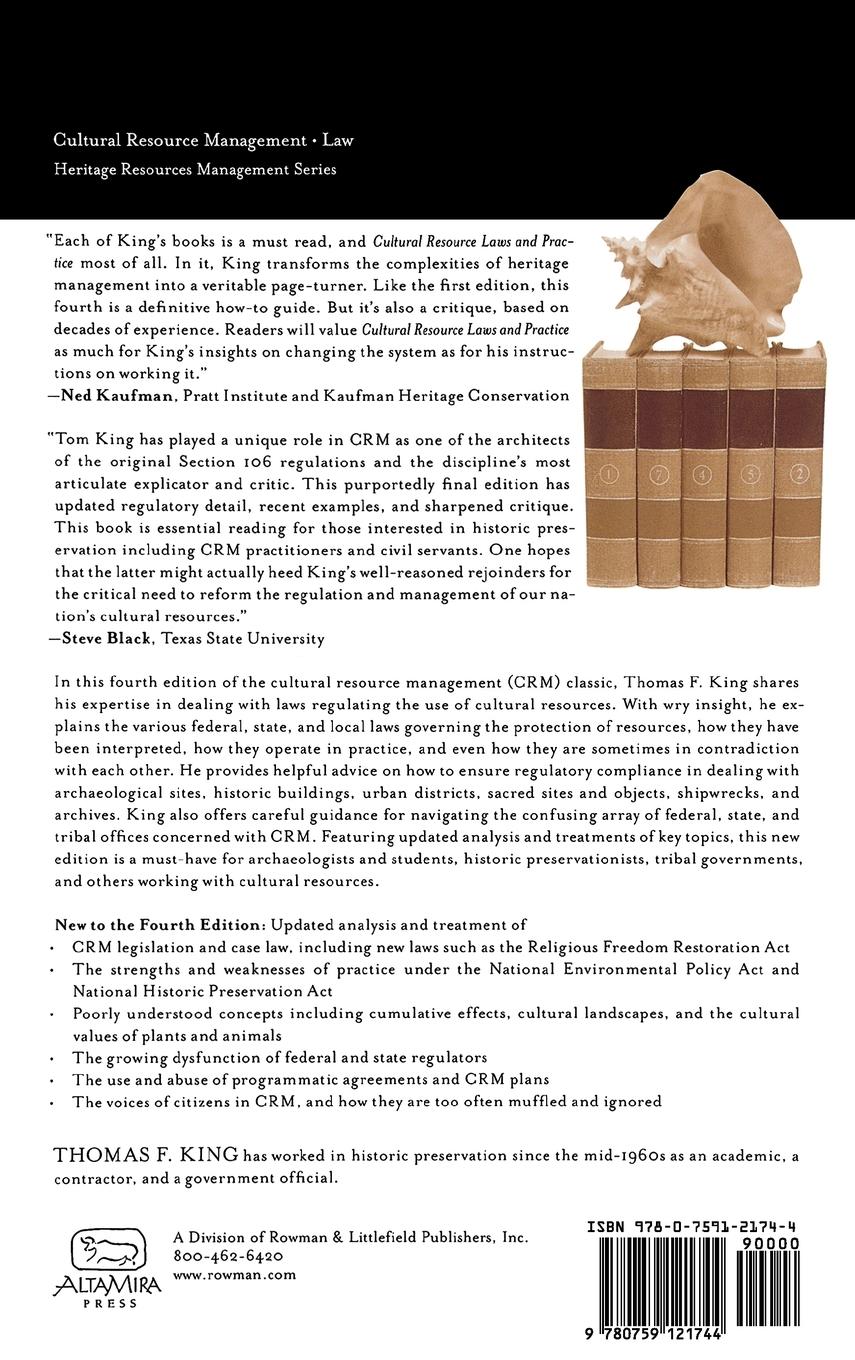 Rückseitencover Cultural Resource Laws and Practice