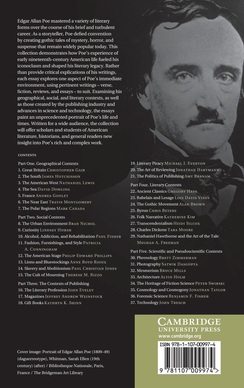 Rückseitencover Edgar Allan Poe in Context