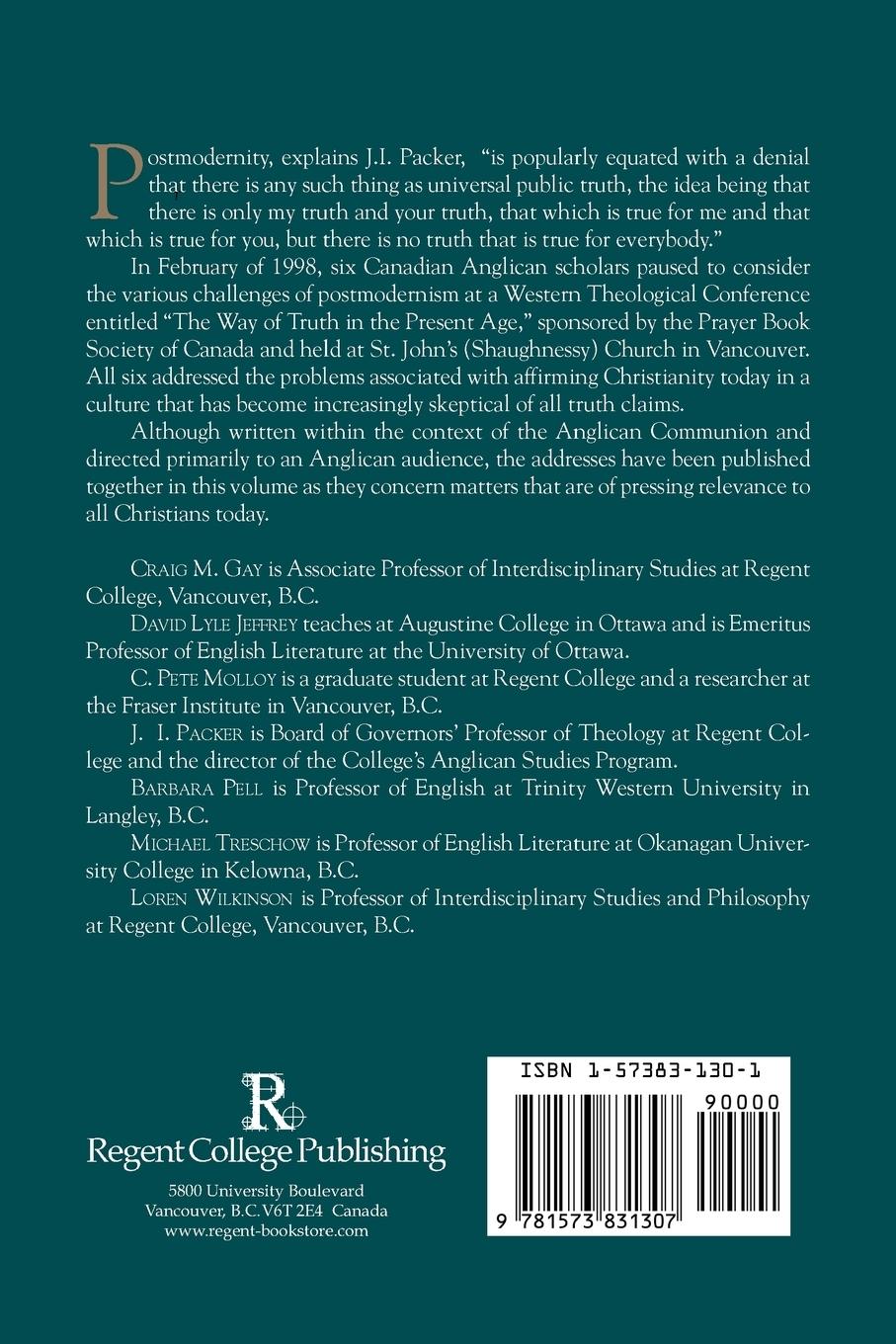 Rückseitencover The Way of Truth in the Present Age