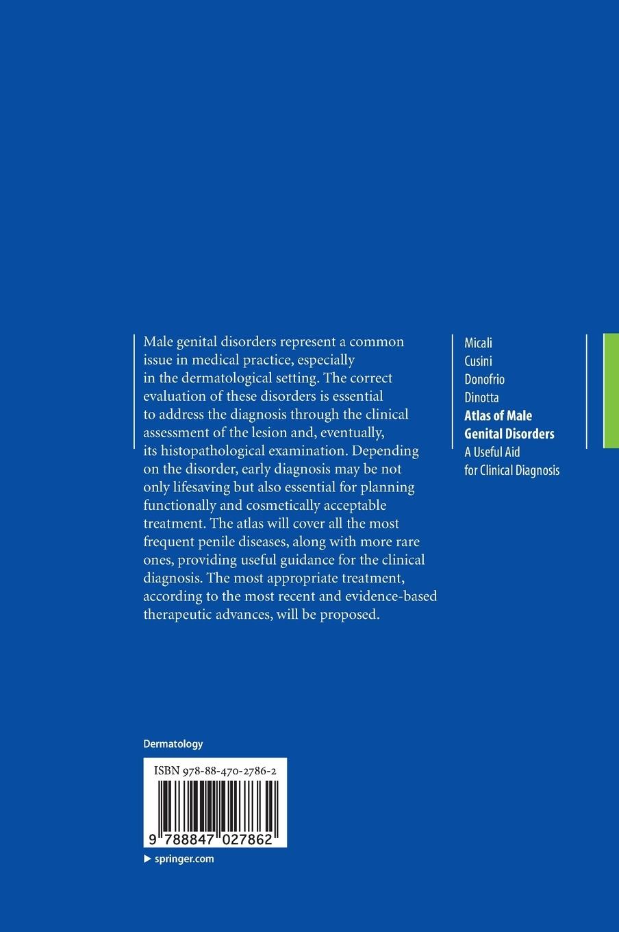 Rückseitencover Atlas of Male Genital Disorders