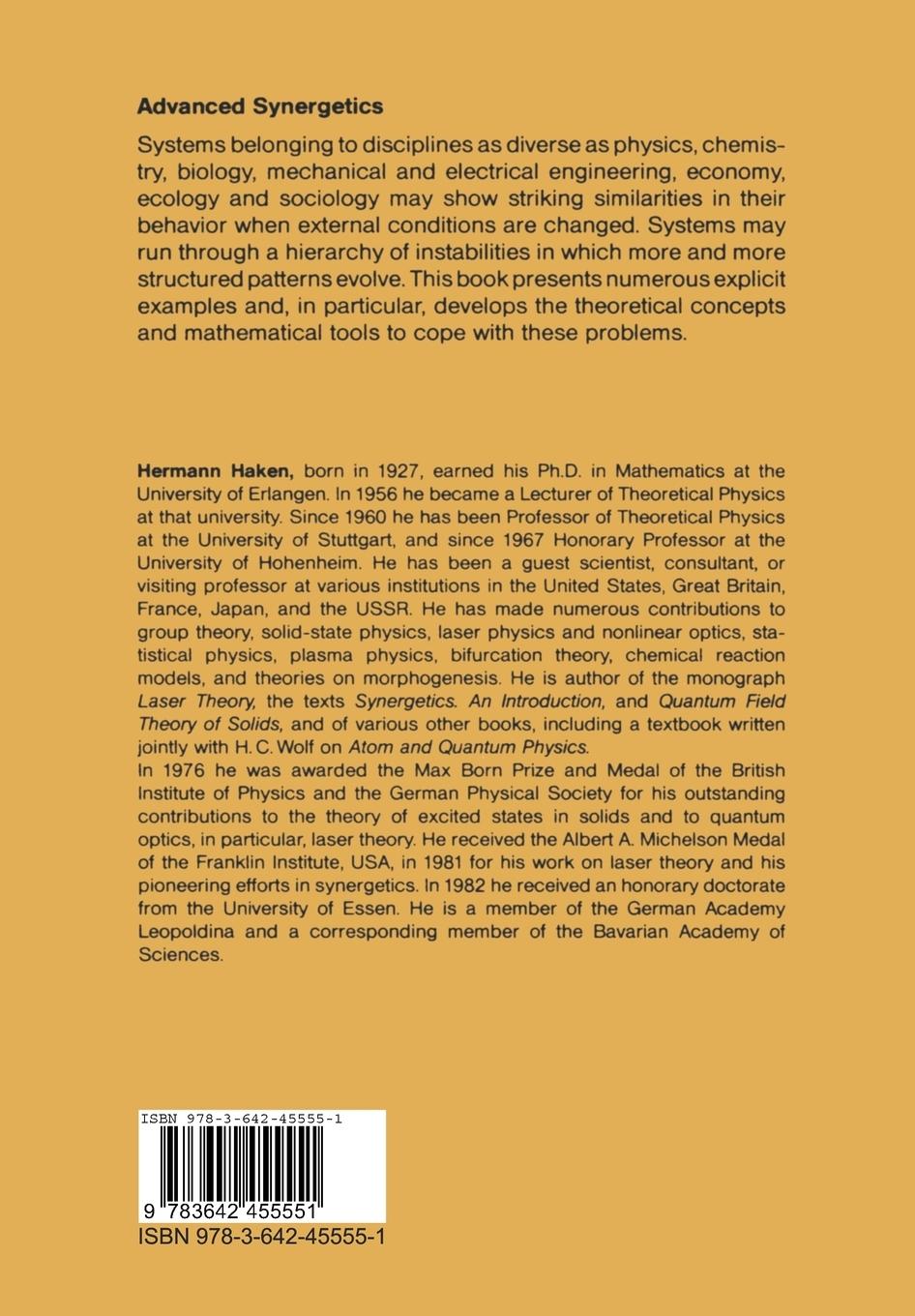 Rückseitencover Advanced Synergetics