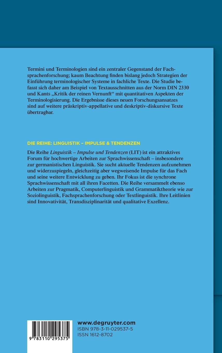 Rückseitencover Definitionen und Termini