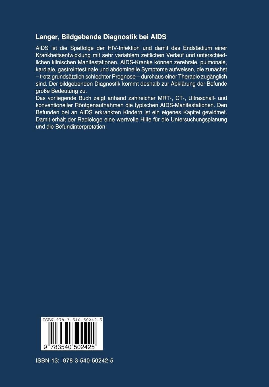 Rückseitencover Bildgebende Diagnostik bei AIDS