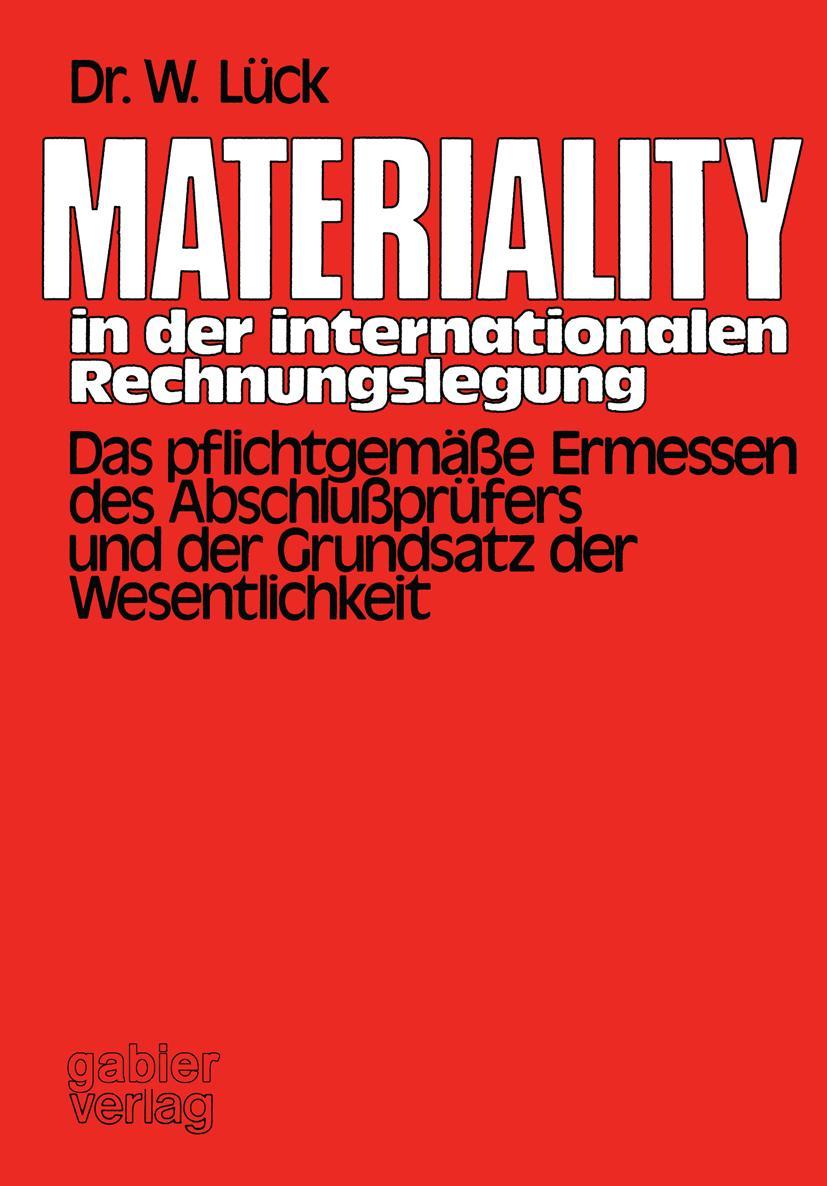 Vorderes Coverbild Materiality in der internationalen Rechnungslegung