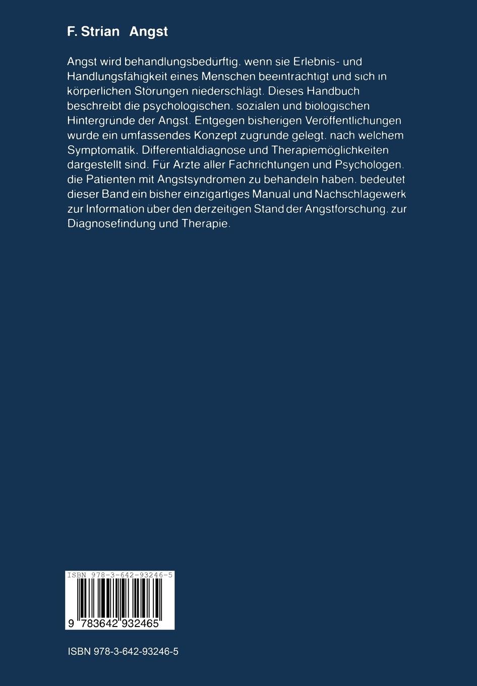 Rückseitencover Angst