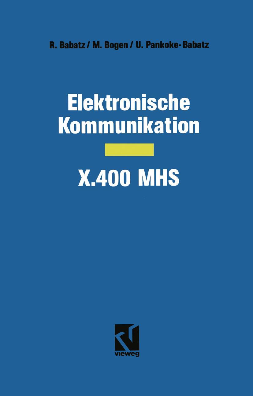 Vorderes Coverbild Elektronische Kommunikation - X.400 MHS