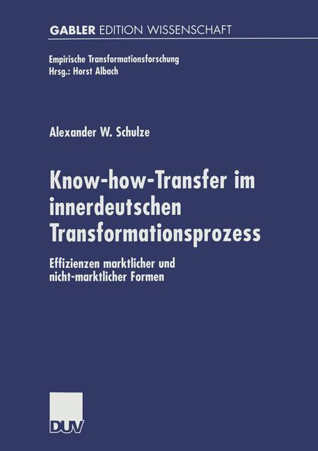 Vorderes Coverbild Know-how-Transfer im innerdeutschen Transformationsprozess