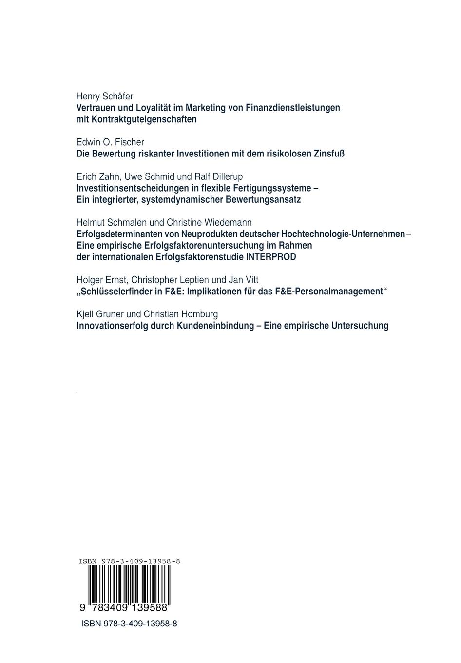 Rückseitencover Innovation und Investition