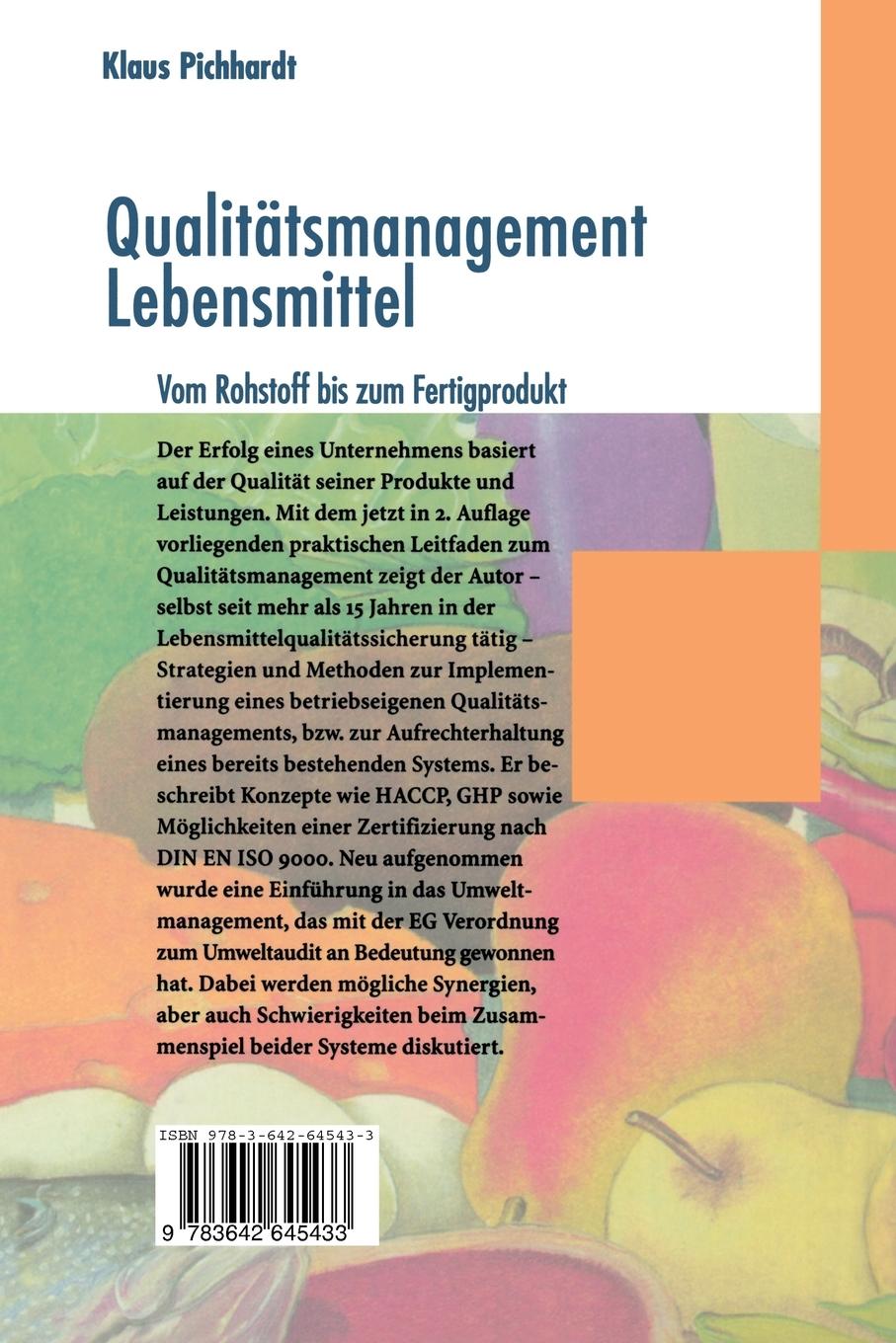 Rückseitencover Qualitätsmanagement Lebensmittel