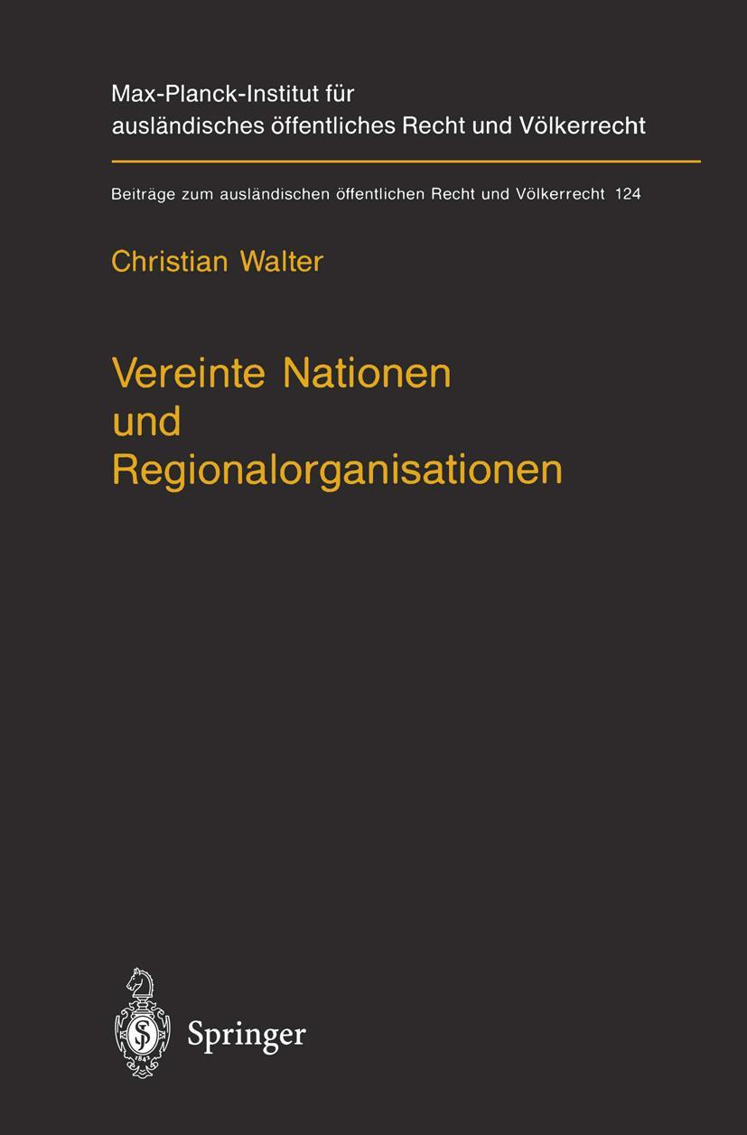 Vorderes Coverbild Vereinte Nationen und Regionalorganisationen