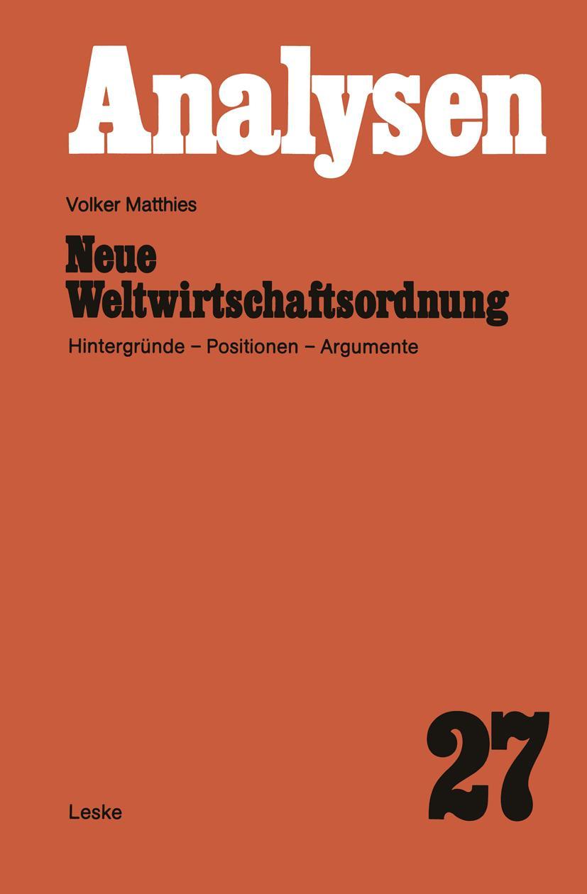 Vorderes Coverbild Neue Weltwirtschaftsordnung