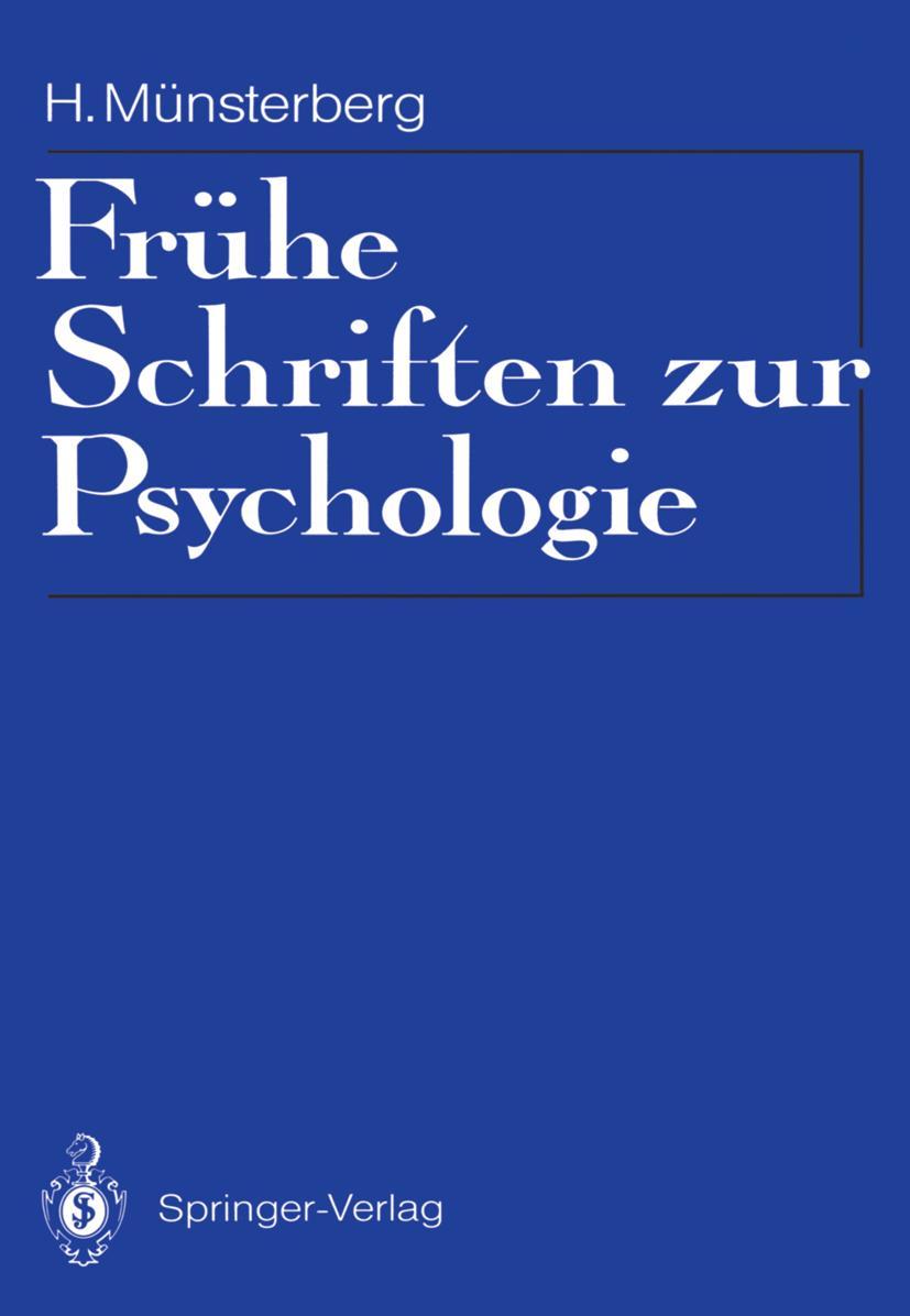 Vorderes Coverbild Frühe Schriften zur Psychologie