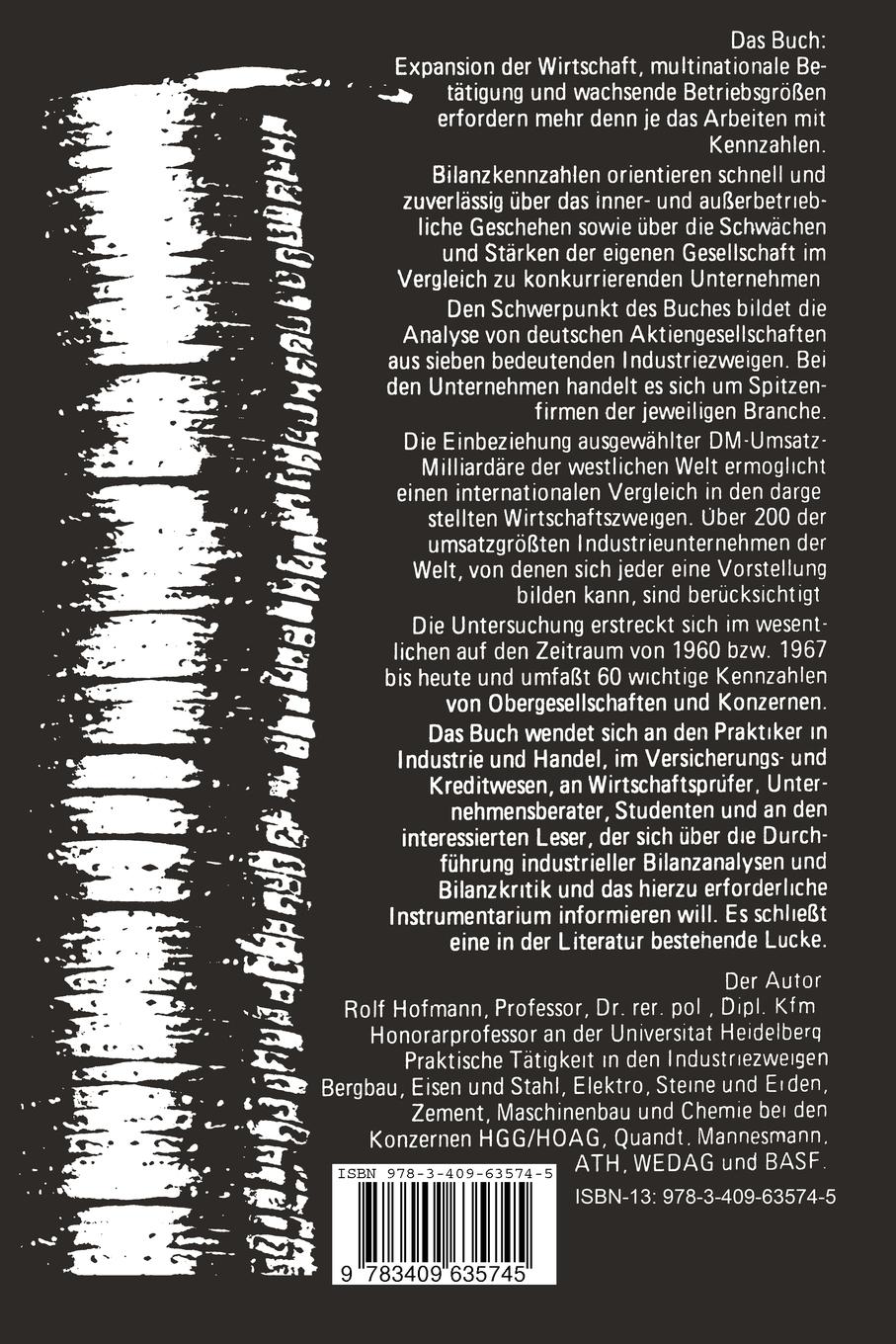 Rückseitencover Bilanzkennzahlen