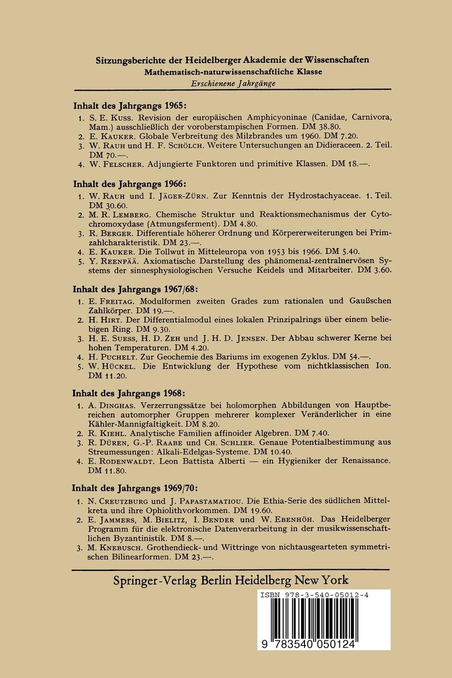 Rückseitencover Grothendieck- und Wittringe von nichtausgearteten symmetrischen Bilinearformen