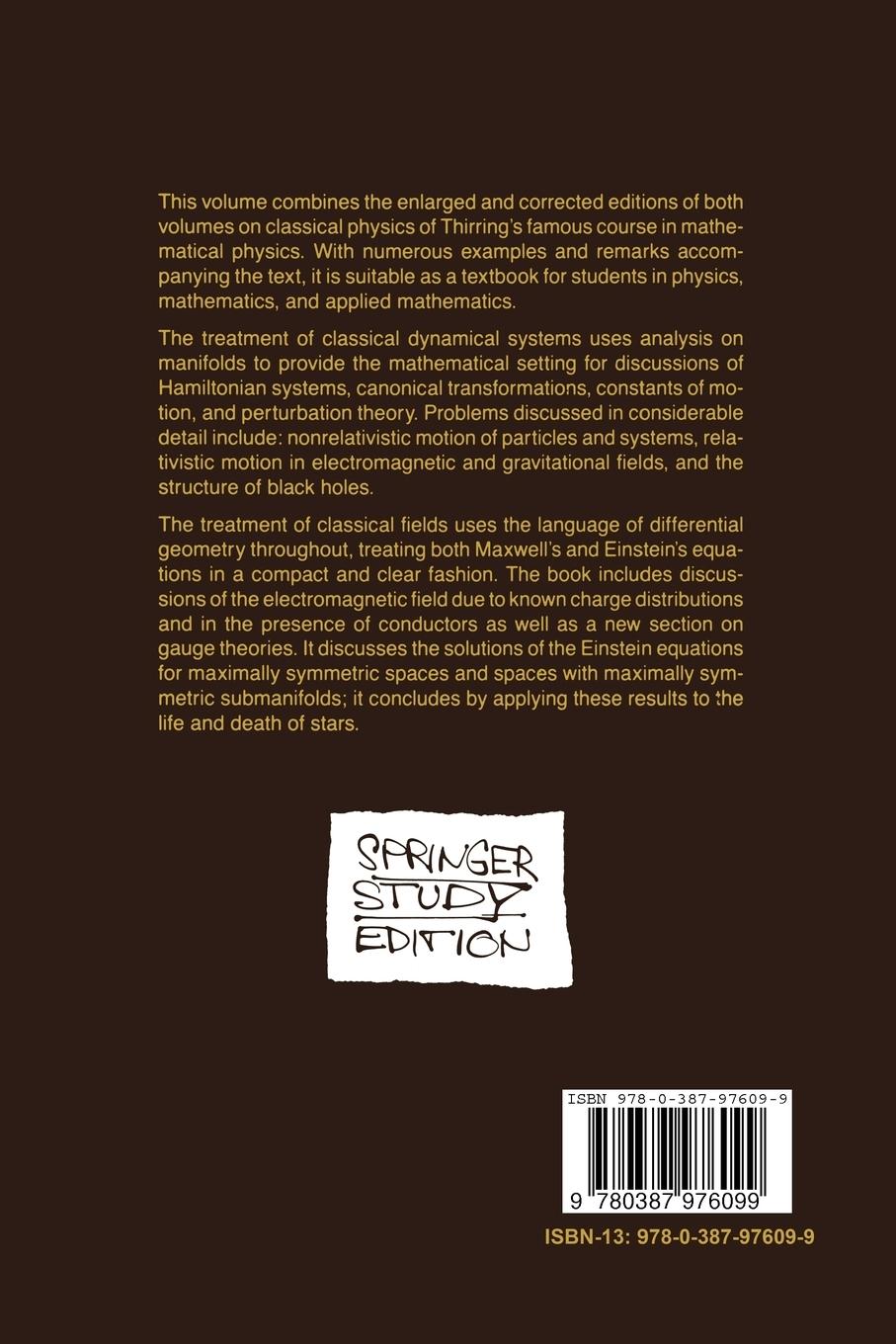 Rückseitencover A Course in Mathematical Physics 1 and 2
