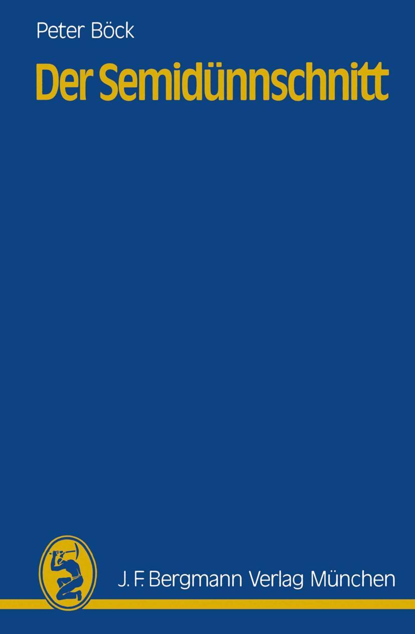 Vorderes Coverbild Der Semidünnschnitt