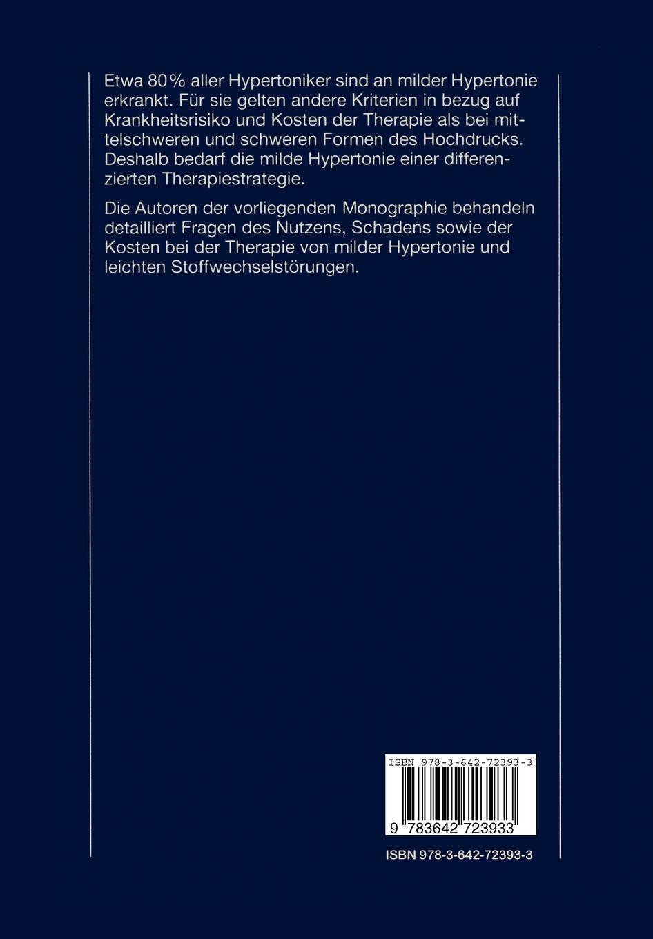 Rückseitencover Milde Hypertonie und leichte Fettstoffwechselstörungen