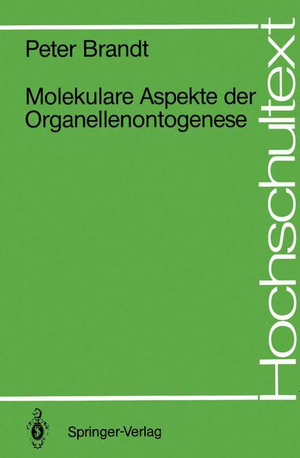 Vorderes Coverbild Molekulare Aspekte der Organellenontogenese