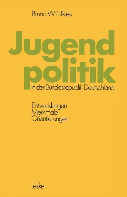 Vorderes Coverbild Jugendpolitik in der Bundesrepublik Deutschland