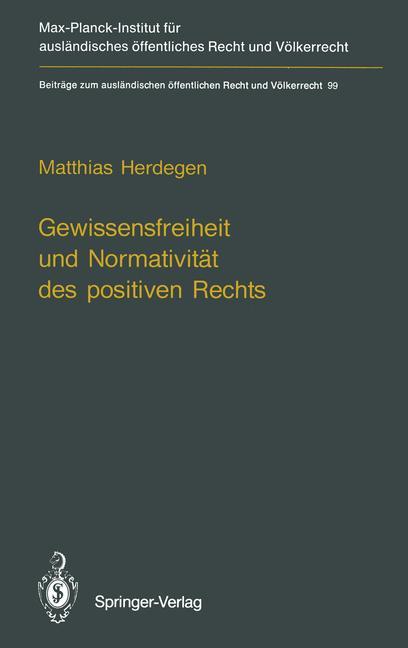 Vorderes Coverbild Gewissensfreiheit und Normativität des positiven Rechts